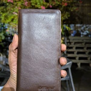 Chocolate || Genuine Leather Double Gadget Long Wallet