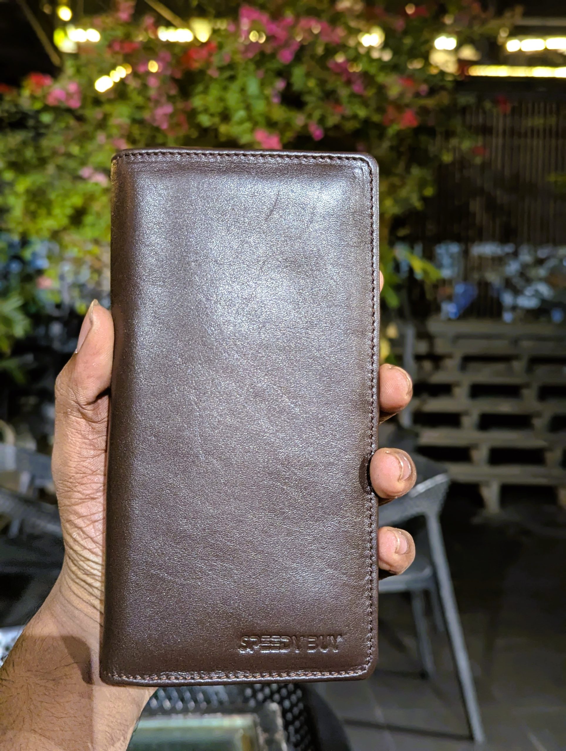 Chocolate || Genuine Leather Double Gadget Long Wallet